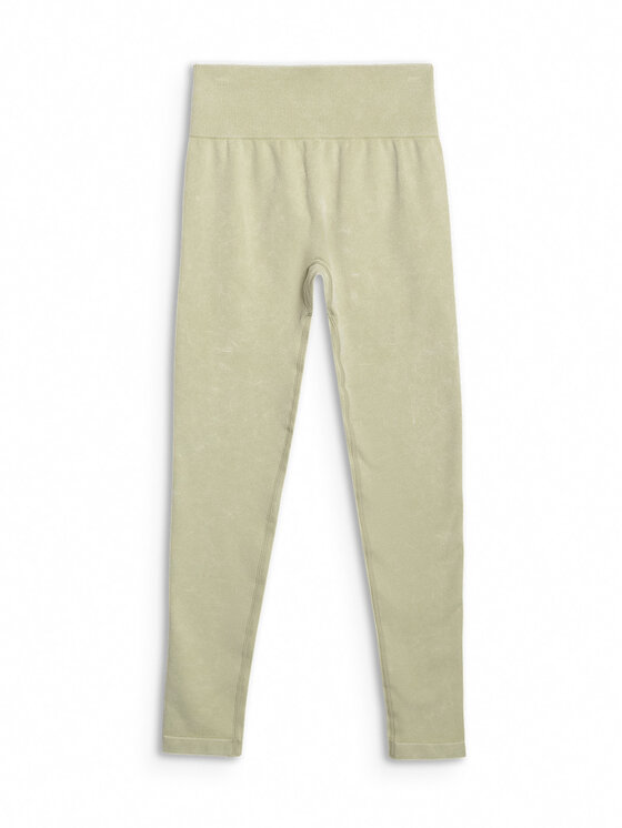 4F 4F Legginsy YOGA Zielony Slim Fit