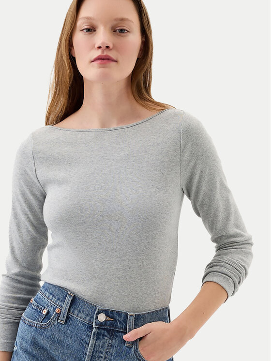 Gap Gap Majica 540606-01 Siva Regular Fit