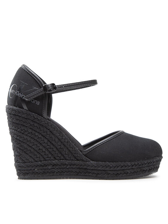 Espadrille wedges closed toe black sales