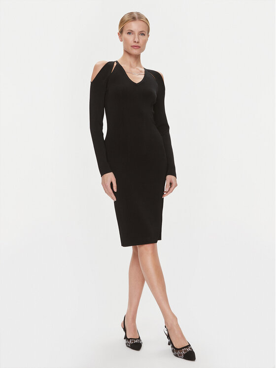 KARL LAGERFELD KARL LAGERFELD Cocktail obleka 240W1331 Črna Regular Fit