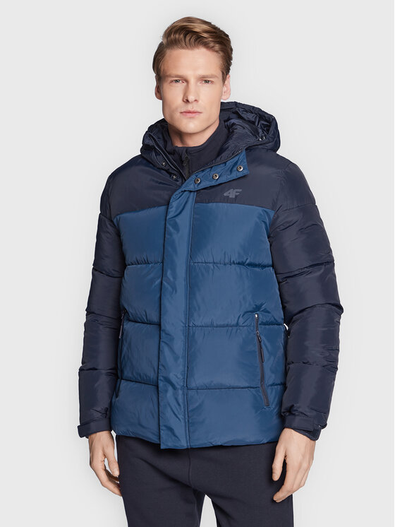 4F Geacă din puf H4Z22-KUMP009 Bleumarin Regular Fit