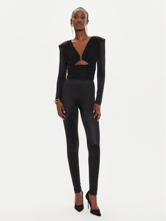 Elisabetta Franchi Elisabetta Franchi Kombinezonas TU-019-46E2 Juoda Slim Fit