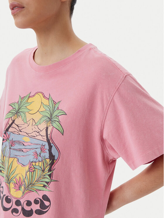 Roxy Roxy Tričko ERJZT05905 Ružová Oversize