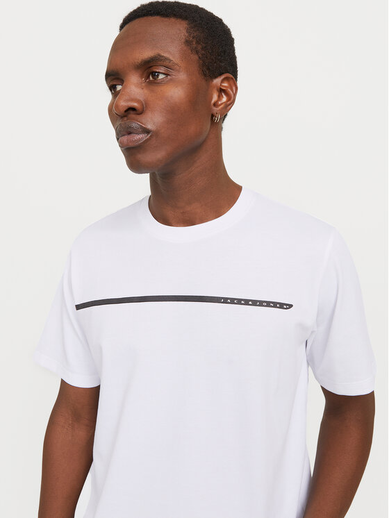 Jack & Jones Jack & Jones T-Shirt Fusion 12273120 Biały Regular Fit