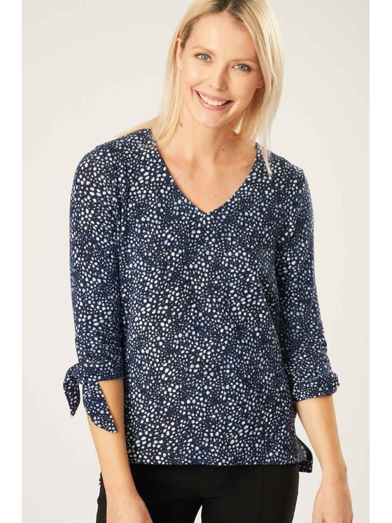 QUIOSQUE QUIOSQUE Halenka SWEETY BLOUSE Tmavomodrá Regular Fit
