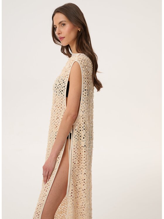 LEBRAND LEBRAND Sukienka letnia Siena Kremowy Oversize