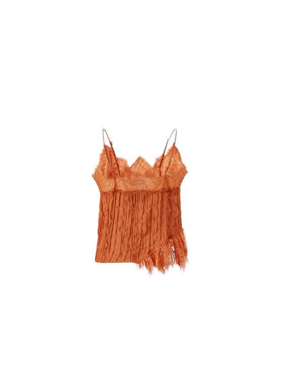 PINKO PINKO Top TOP TIC TAC GEORGETTE Marrone Slim Fit