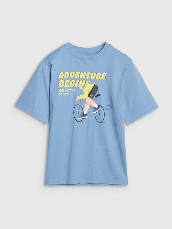 4F 4F T-Shirt 4FJASAW24TTSHM2596-32S Granatowy Oversize