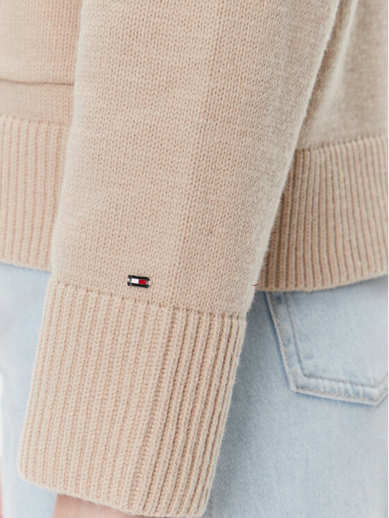 Tommy Hilfiger Tommy Hilfiger Cardigan WW0WW39922 Bej Relaxed Fit