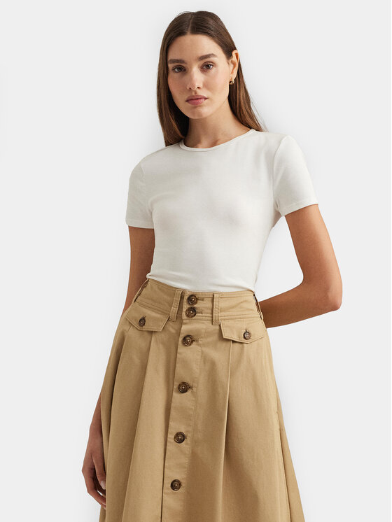 Lauren Ralph Lauren Tričko 200655374002 Biela Slim Fit