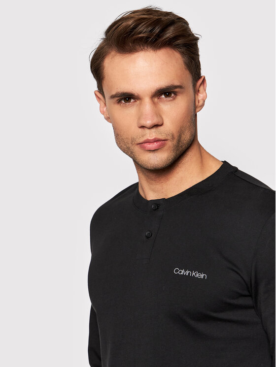 Longsleeve Henley Long Sleeve Slim K10K107715 Nero...