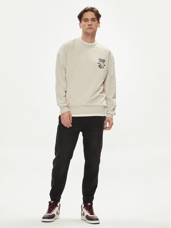 Jack&Jones Jack&Jones Majica dugih rukava Dirk 12249455 Bež Wide Fit