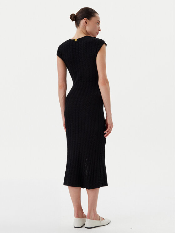 TWINSET TWINSET Strickkleid 251LB3CAA Schwarz Slim Fit