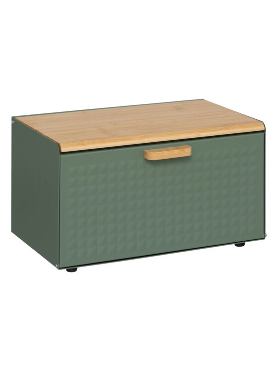 MIAhome MIAhome Chlebak metalowy 23,5x35,5x20,8 cm EXTRA zielony Zielony