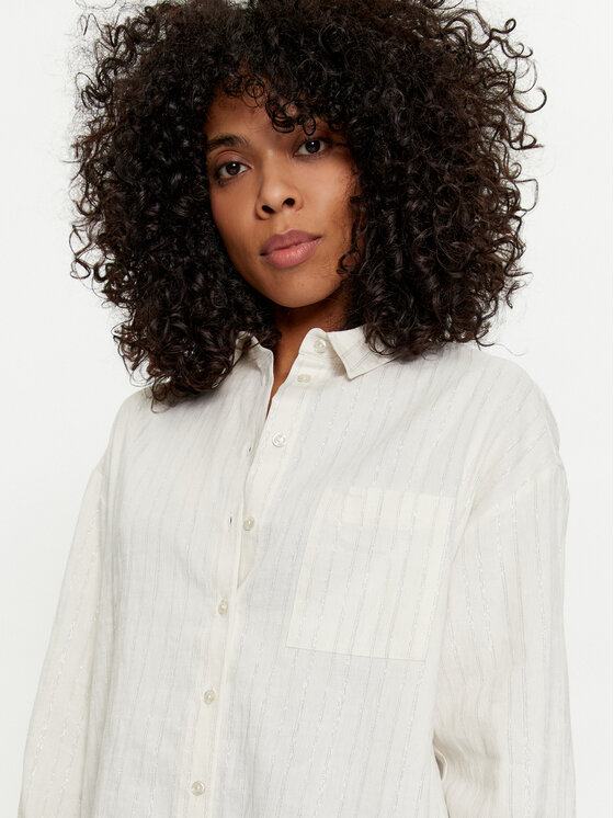 TWINSET TWINSET Hemd 241TT2221 Weiß Loose Fit