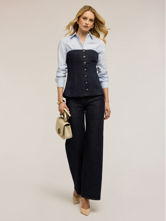 Motivi Motivi Top D010Q000516N034 Blu Regular Fit