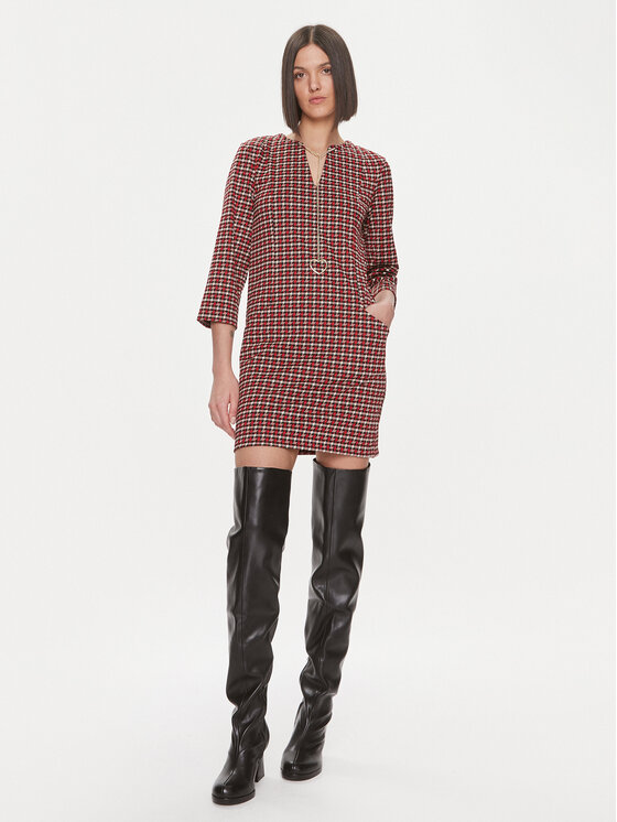 Liu Jo Liu Jo Vsakodnevna obleka MF3413 J4050 Rdeča Regular Fit