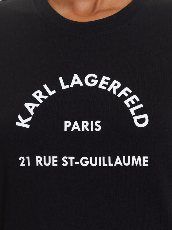 KARL LAGERFELD KARL LAGERFELD Тишърт A3W17105 Черен Regular Fit