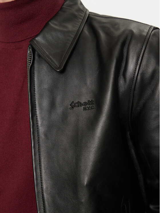 Schott NYC Schott NYC Кожено яке LC5100RIB Черен Regular Fit