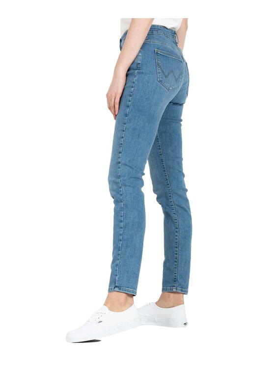 Wrangler Wrangler Jeansy W28KKRP21 Niebieski Skinny Fit