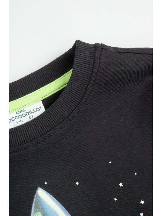 Coccodrillo Coccodrillo Longsleeve ZC6143102GBK-021 Czarny Regular Fit
