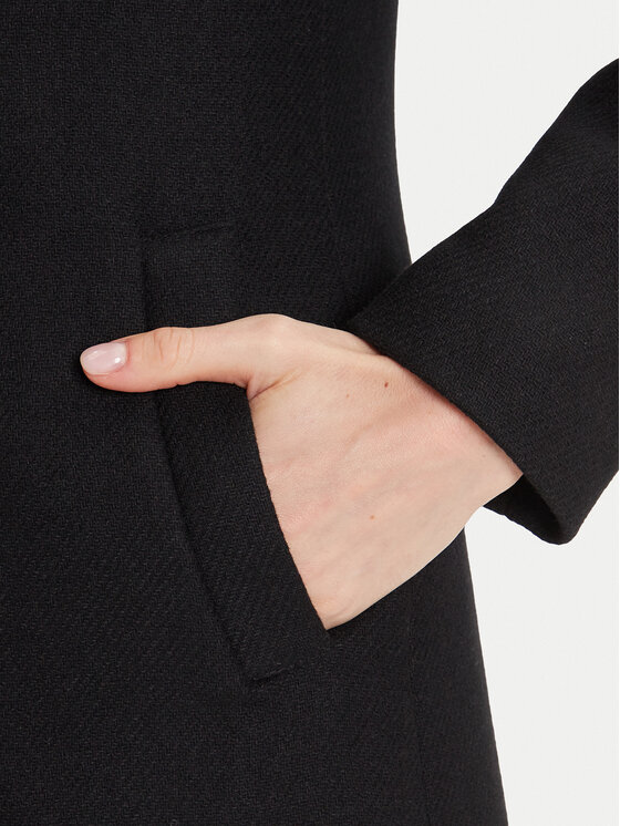 Rinascimento Rinascimento Wollmantel CFC0126118003 Schwarz Regular Fit