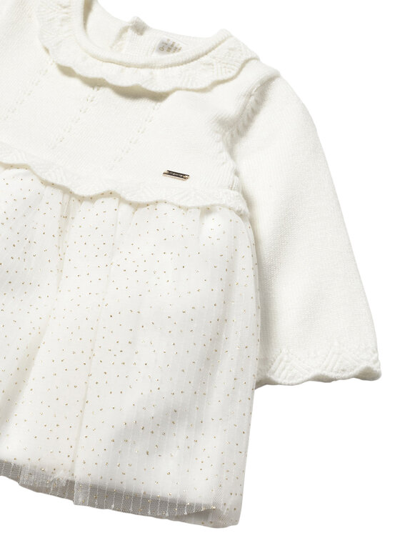 Mayoral Mayoral Elegantne kleit 2815 Beež Regular Fit