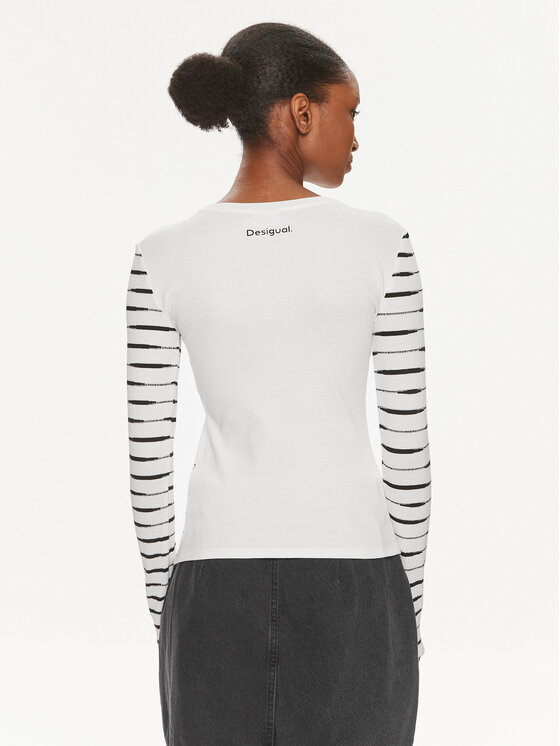 Desigual Desigual Blusa Boston 24SWTK70 Bianco Slim Fit