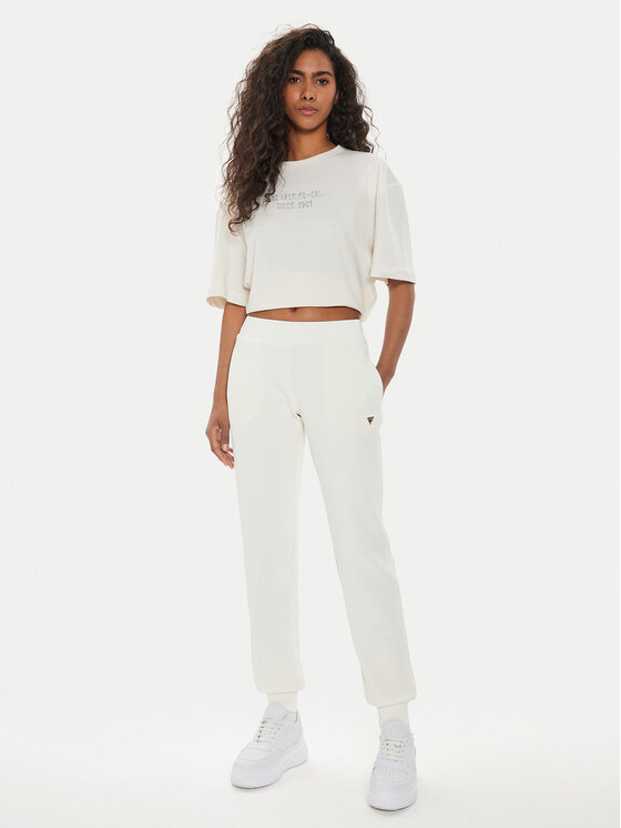 Guess Guess T-krekls W4YI18 JA914 Écru Regular Fit