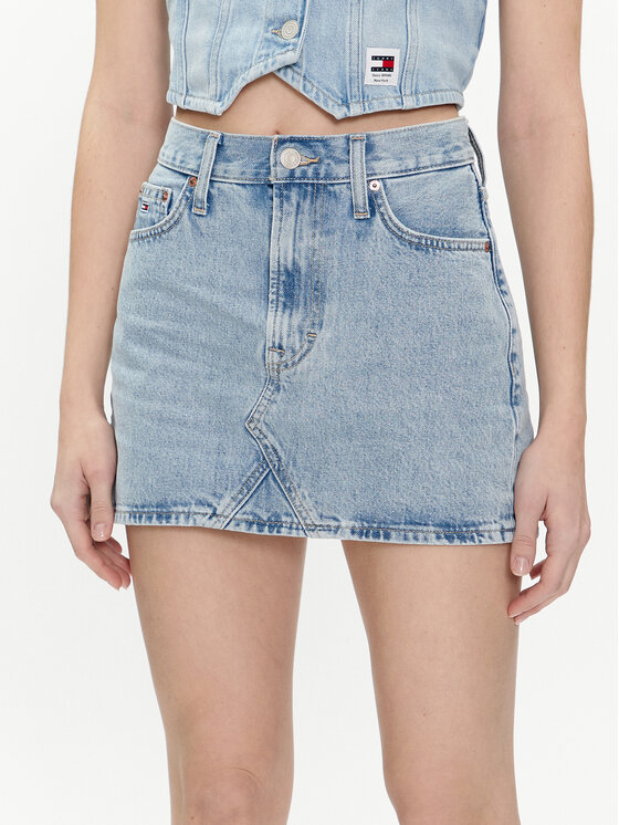 Tommy Jeans Tommy Jeans Jeans suknja Izzie DW0DW17674 Plava Regular Fit