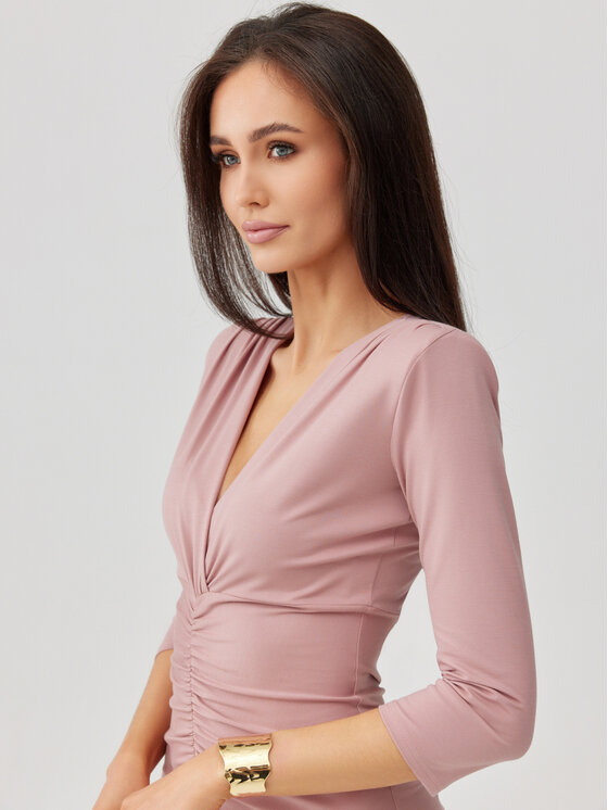 Roco Fashion Roco Fashion Abito da cocktail Mireya Rosa Slim Fit