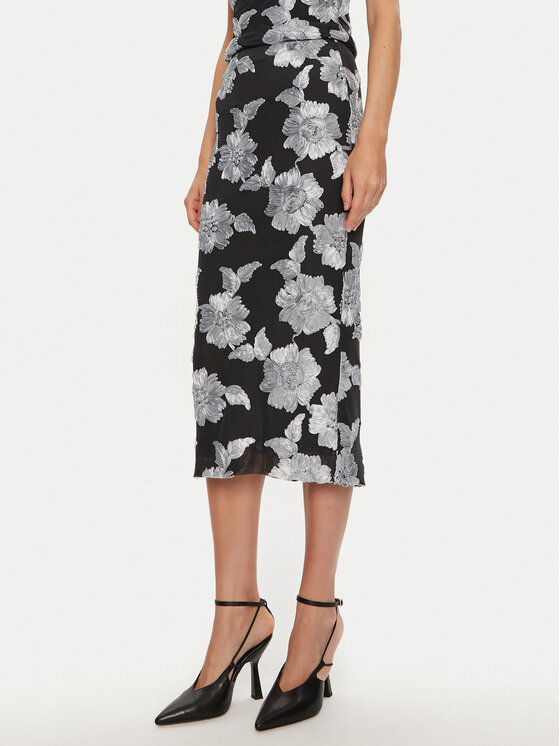 ROTATE ROTATE Tiesus sijonas Tasha 1130381206 Juoda Slim Fit