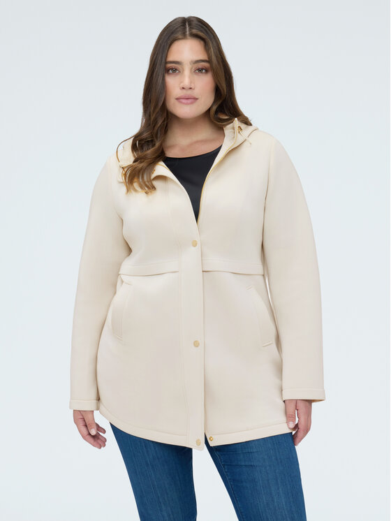 Fiorella Rubino Fiorella Rubino Płaszcz zimowy 8000L000081N011 Biały Regular Fit