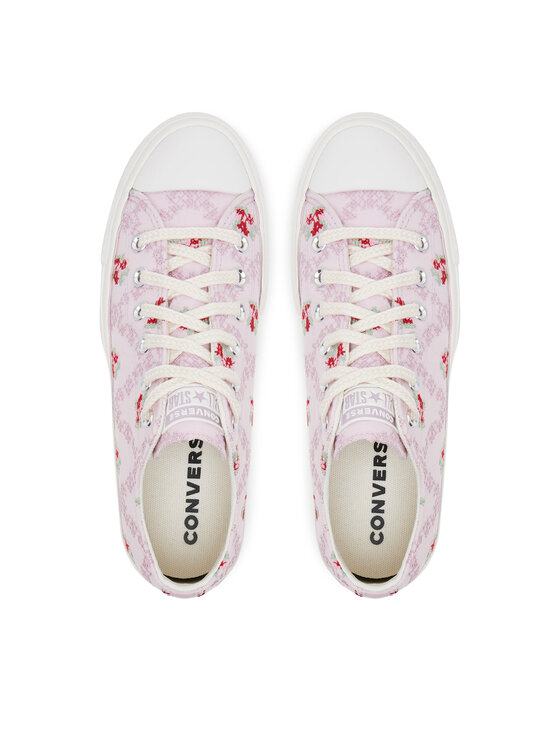 Converse Converse Plátenky Chuck Taylor All Star Lift Platform Rose Cross Stitch A13660C Ružová
