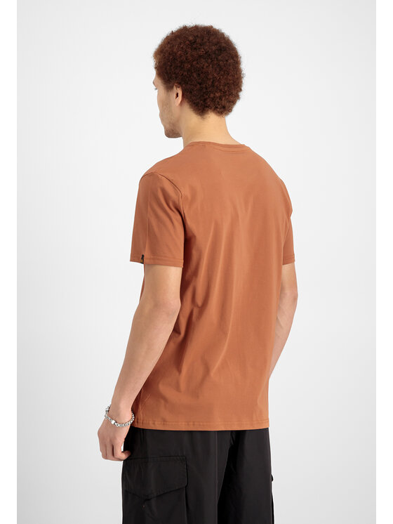 Alpha Industries Alpha Industries T-Shirt AI.100501-709-M Brązowy Basic Fit