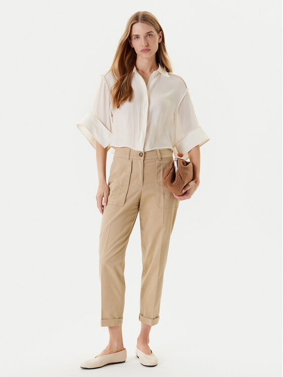 United Colors Of Benetton United Colors Of Benetton Stoffhose 4MVNDF08E Beige Regular Fit