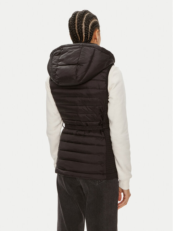 Calvin Klein Calvin Klein Αμάνικο Μπουφάν Lw Padded Waist Smocking K20K207107 Μαύρο Slim Fit