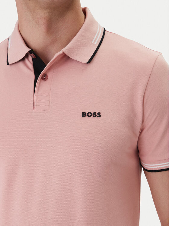 BOSS BOSS Polo Paul 50506193 Różowy Slim Fit