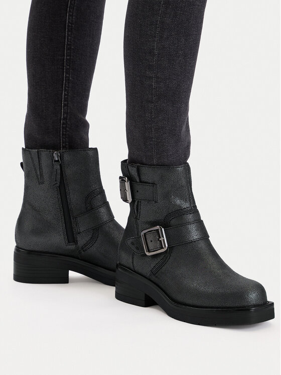 Clarks Clarks Īsie zābaki Rebelle Buckle 26178889 Sudraba