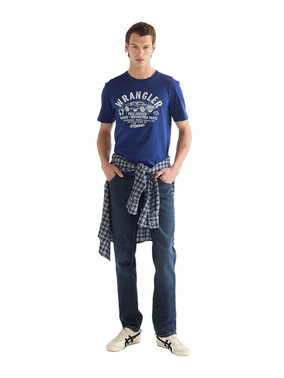 Wrangler Wrangler T-Shirt 112387018 Niebieski Regular Fit