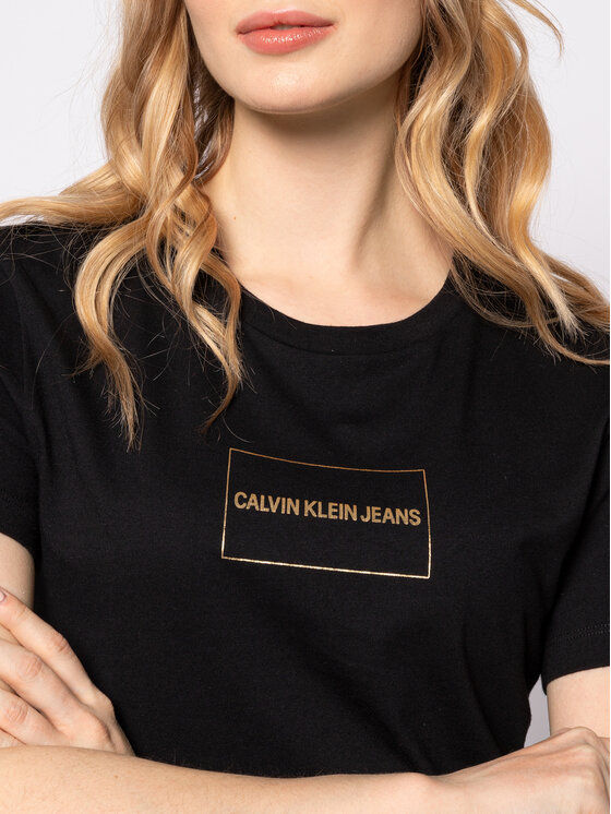 Calvin Klein Jeans Calvin Klein Jeans Póló Institutional J20J212235 Fekete Regular Fit