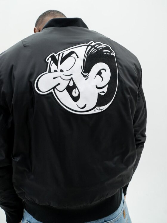 Smerfy Smerfy Kurtka bomber Gargamel Czarny Regular Fit