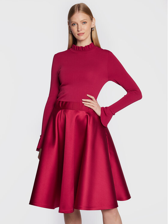Ted Baker Ted Baker Cocktail obleka Zadi 258627 Bordo rdeča Regular Fit