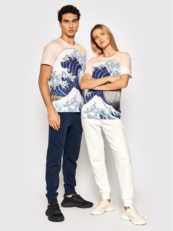 T-shirt Unisex Kangawa Wave Multicolore Regular
