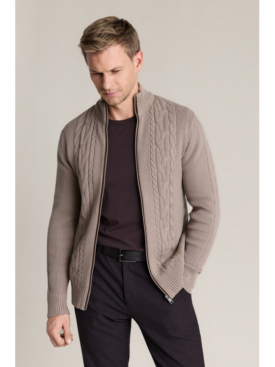 Lancerto Lancerto Sweter Jorund SW073226000081 Beżowy Regular Fit