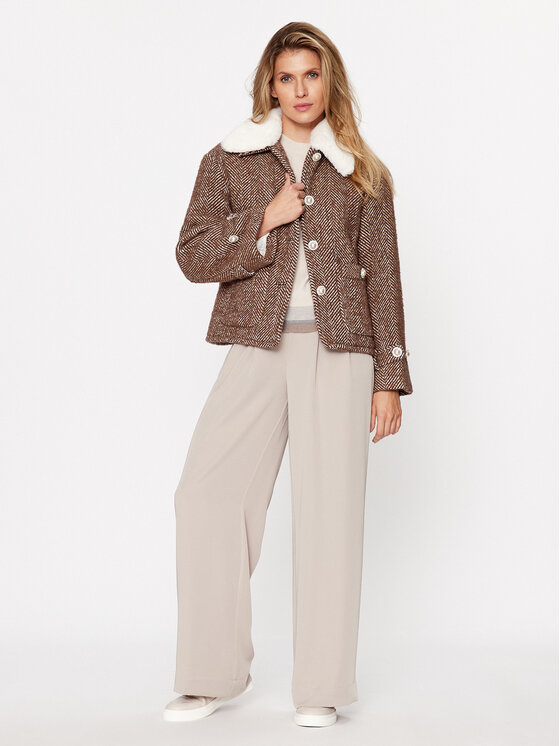 Custommade Custommade Vuneni kaput Herta 999511880 Smeđa Regular Fit