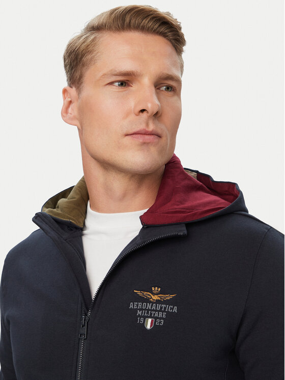 Aeronautica Militare Aeronautica Militare Majica dugih rukava 262FE2097UF00662 Tamnoplava Regular Fit