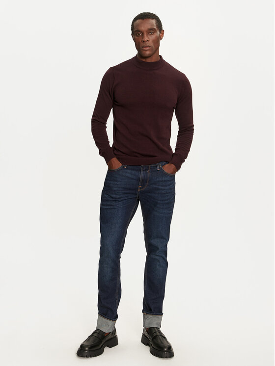 Brave Soul Brave Soul Pullover MK-230TURTLE3 Dunkelrot Regular Fit