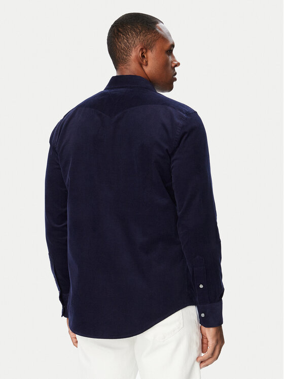 Tommy Hilfiger Tommy Hilfiger Πουκάμισο Western Corduroy MW0MW45647 Σκούρο μπλε Regular Fit
