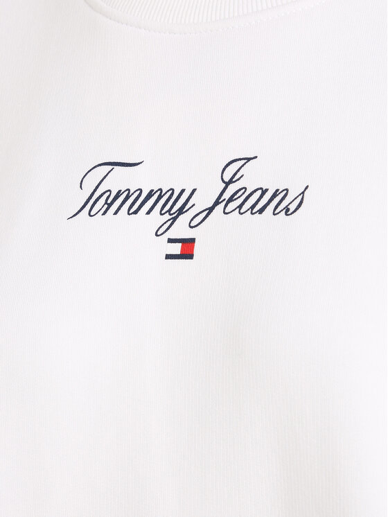 Tommy Jeans Tommy Jeans Sweatshirt Essential Logo DW0DW16140 Weiß Relaxed Fit